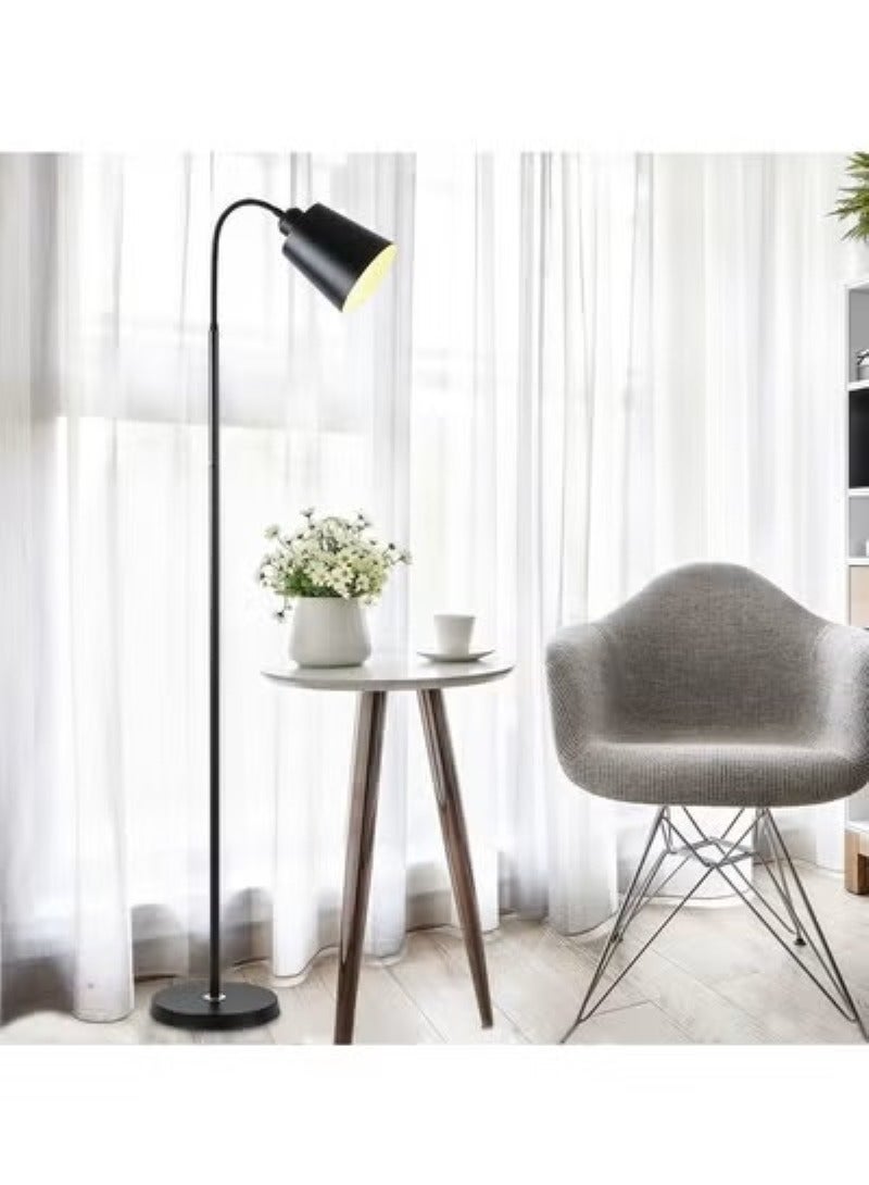 16-Color Dimmable Floor Lamp, 30W Nordic Style Floor Lamp with Dimmer, Black Standing Lamp, Adjustable Hanging Shade, Over Couch Reading Light, Modern Pole Lamp for Living Room and Bedroom, Black - Image 2